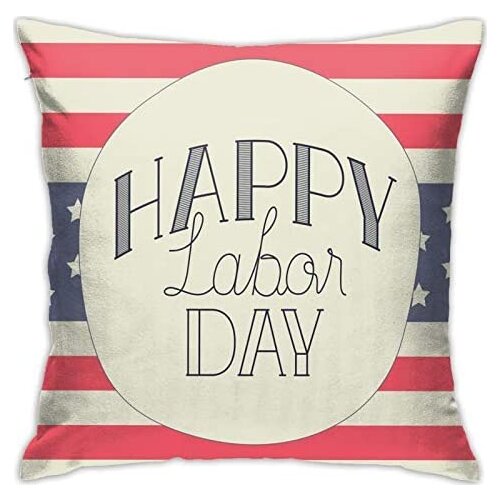 Pooizsdzzz Personalized Abraction Emblem Design in Pael Tones with Hand Drawn Inscription Decorative Pillow Cover Printed Zipper