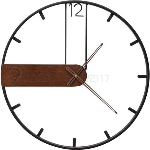 Moden Minimalism Wall Clock Wrought Hollow Iron Vintage Large Mute Decorative Wall Clock On The Wall Decoration For Home 43/53cm