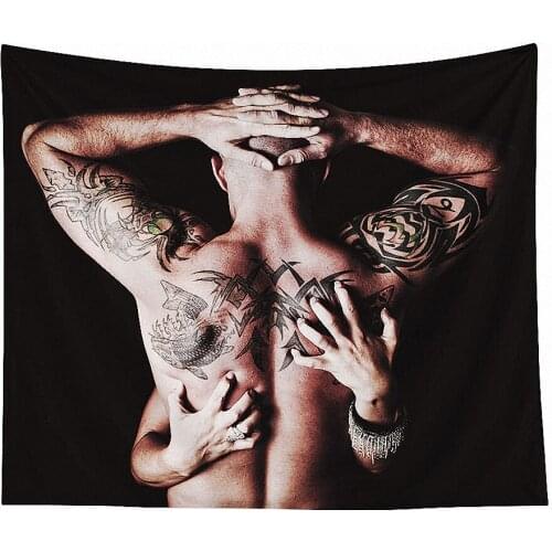 Passionately kissing couple Sexy Artistic Poster Background Hanging Cloth Tapestry Mural Curtain Banners Beach Towel Home Decor