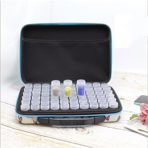 New 60 bottles of diamond painting accessories container storage bag box suitcase 5D butterfly diamond embroidery tool handbag