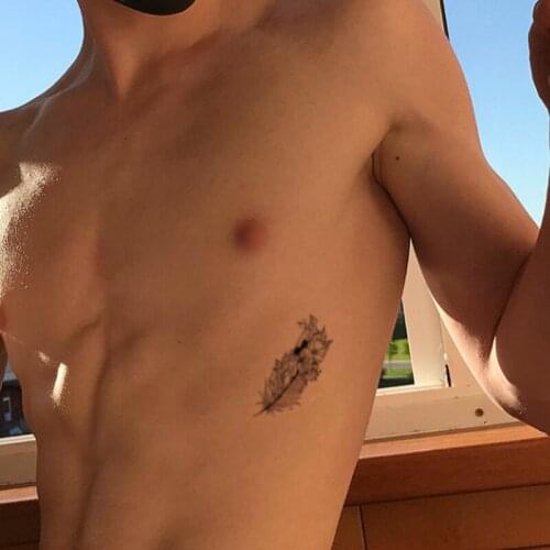 Waterproof Temporary Tattoo Sticker Feather Sun Flowers Flash Tattoos Rose Totem Body Art Arm Water Transfer Fake Tatoo Women