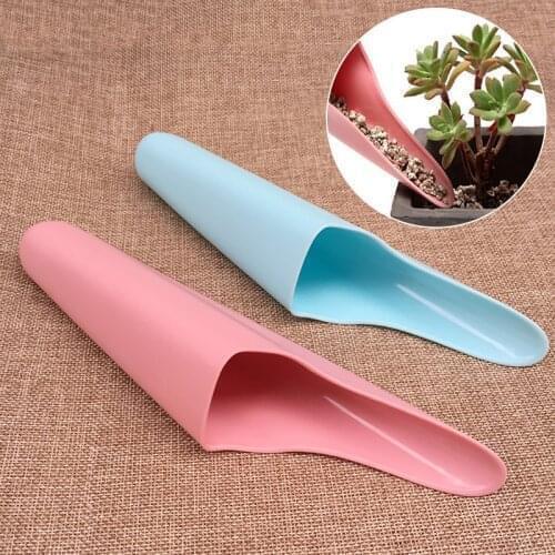 1PC 23*5.5CM Plastic Soil Shovel Scoop Cup Spade Succulent DIY Bonsai Plant Gardening Cultivation Bucket Potted Garden Tools
