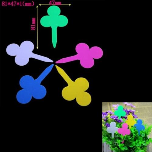 100pcs Plum Flower Garden Plants Seedlings Shape Plastic Labels Mark New Thick Flowerpot Decorative Landscape Free Shipping