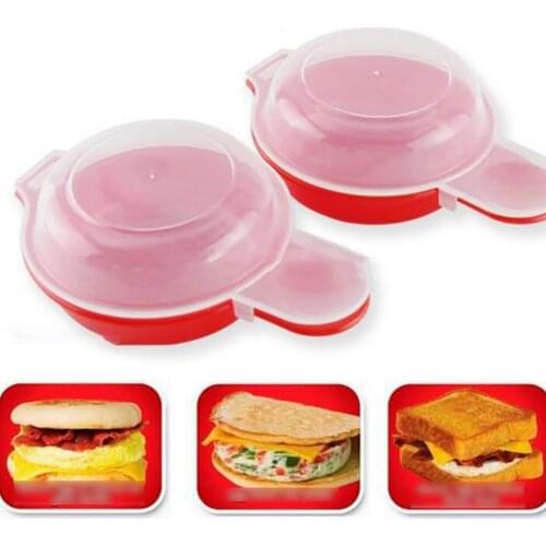 2Pcs/Set Easily Eggwich Cooking Tool Microwave Cheese Eggs Cooker 1 Minute Fast Eggs Hamburg Omelet Maker Kitchen Cooking Tool