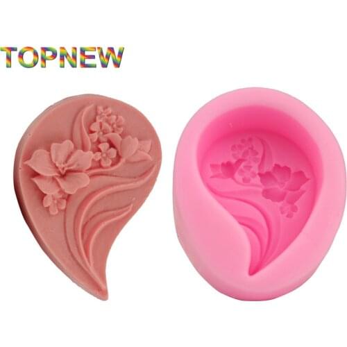 Leaf Flower 3D Molds Non-Stick Fondant Sugar Jelly Ice Soap Silicone Moulds Cake Decorating Tools Safe Fast C1657