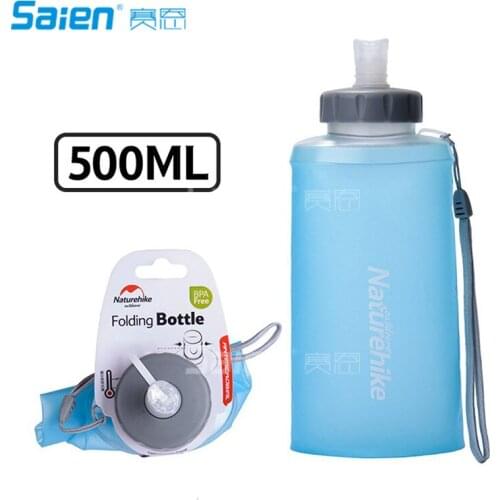 500ML Collapsible Food-Grade Lightweight Wear-Resisting Foldable Outdoor Sports Silicone Water Bags - Folding Water Bags