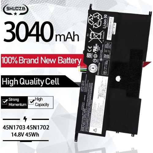 14.8V 45Wh 3040mAh 45N1703 45N1700 45N1701 45N1702 X1 Laptop Battery For Lenovo ThinkPad X1 Carbon Gen3 20A7 20A8 4ICP5/58/73-2