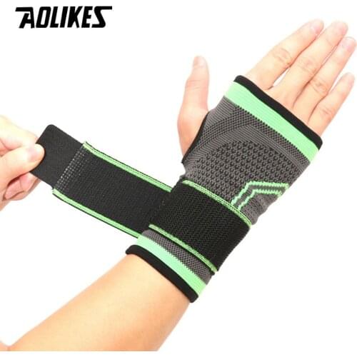 AOLIKES 1PCS High quality Sport Protective Gear Boxing hand wraps support+Weightlifting Bandage Wristband Support