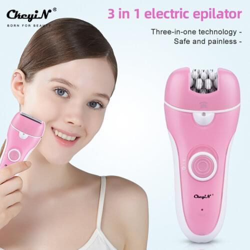 CkeyiN 3 in 1 Lady Electric Epilator Shaver Hair Removal Women Callus Remover Foot Care Female Bikini Trimmer Razor shaving