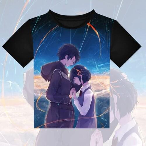 Kimi no Na wa Your name T-shirt Anime movie Miyamizu Mitsuha Tachibana Taki Cosplay T shirts Casual Tops women Men Tees New