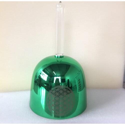 4th octave 5.9" Crystal Singing bowl, F NOTE heart chakra,432HZ engraving: "flower of life"