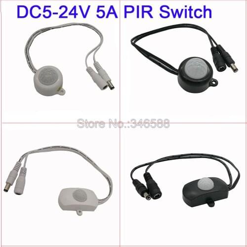 DC 12V 24V 5A Infrared Human Body Induction PIR Sensor Switch l Ceiling Detector Motion Sensor Time Delay Adjustable Control