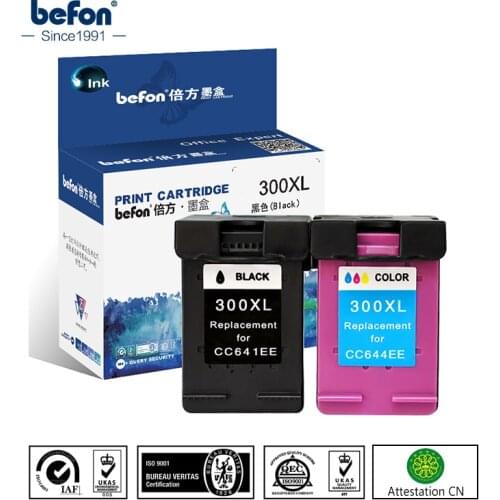 Befon Re-manufactured 300XL Cartridge Replacement for HP 300 HP300 XL Ink Cartridge Deskjet D1660 D2560 D2660 D5560 F2420 F2480