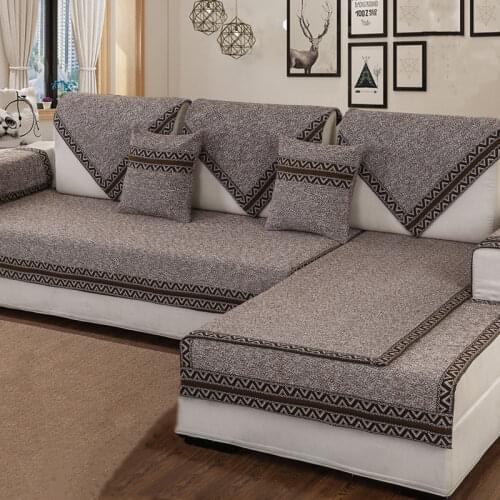 1 Piece Cotton linen Fabric Sofa Cover Modern Style Soft Slip Solid color Couch Cover Slipcover Seat Sofa Towel For Living Room