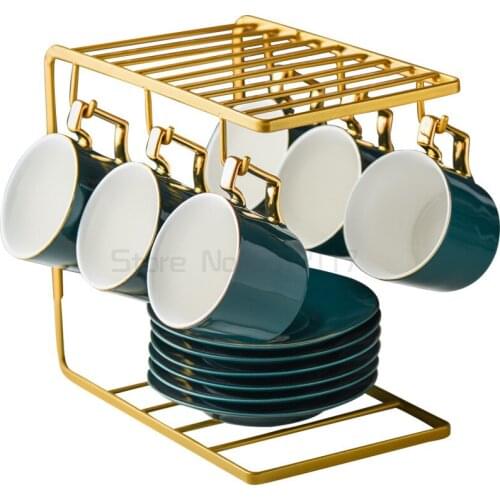 Coffee cup plate European style small luxury ceramic exquisite set with modern light luxury afternoon tea cup