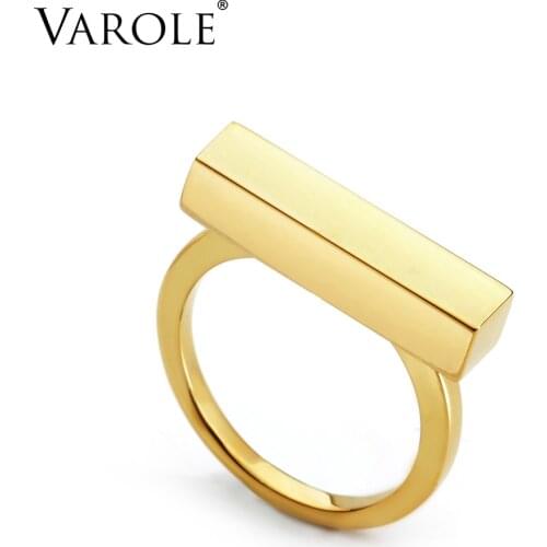 VAROLE Cuboid Shape Ring Love Finger Couple Rings for Women Cute Wedding Ring Fashion Jewelry Wholesale Anel Feminino