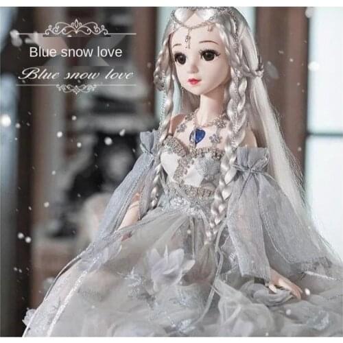 60 cm Doll 1/3 Bjd Doll 20 Movable Joint Dolls Beautiful Eyes Long Hair Beautiful Makeup Toys for Girl Detachable Surprise Gift