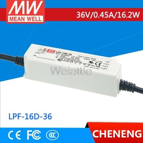 MEAN WELL original LPF-16D-36 36V 0.45A meanwell LPF-16D 36V 16.2W Single Output LED Switching Power Supply