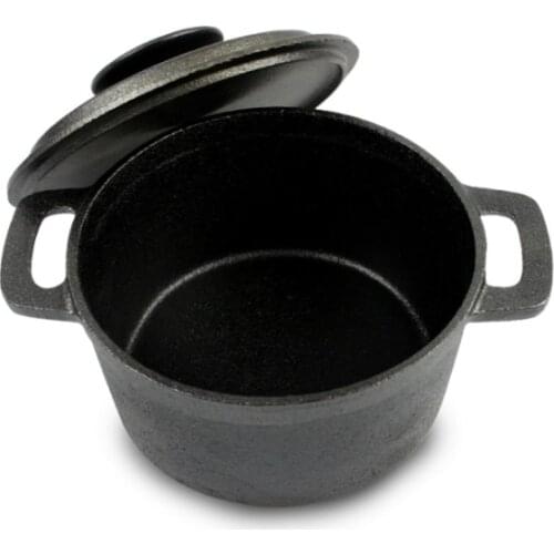 14cm Uncoated Mini Milk Pot Baby Food Supplement Soup Pot Cast Iron Cookware