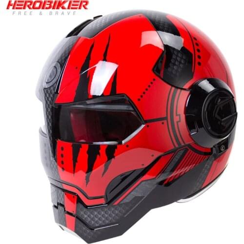 HEROBIKER New Motorcycle Helmet Motorbike Full Face Helmet Moto Riding Cruiser Chopper Cafe Racer Retro Casco Capacetes