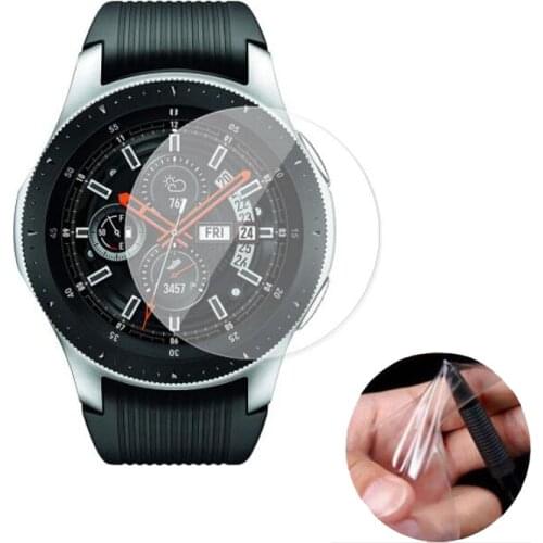 3pc Soft Clear Protective Film Guard For Samsung Galaxy Watch 42MM 46MM Sport Smartwatch Full Screen Protector Cover (Not Glass)