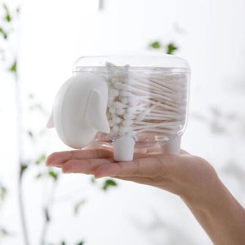Cotton Swab Storage Box Desktop Organizer Cotton Padded Toothpick Box Plastic Stationery Storage Box Holder Bathroom Container