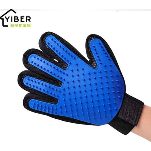 Pet Grooming Gloves Cleaning Mane Glove Cat Dog Animal Bath Massage Brush Deshedding Brush Silicone Glove Cat Grooming Supplies