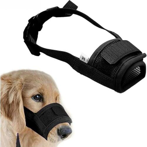 Adjustable Pet Mouth Cover Dog Mask Bark Bite Soft Mouth Muzzle Grooming Anti Stop Chewing For Small Large Dog