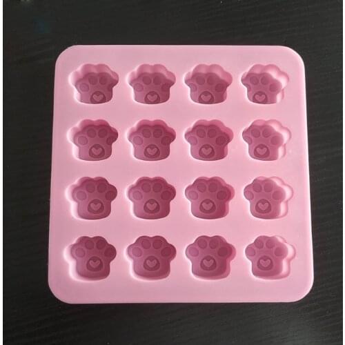 16-Cavity Silicone Paw Print Mold Animal Palw Resin Mold Dog Cat Footprint Shape Silicone Epoxy Casting Molds DIY Crafts