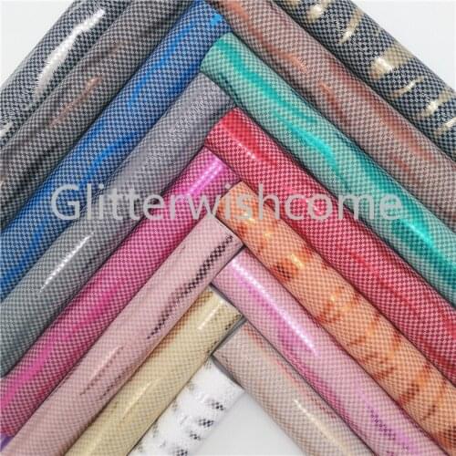 Glitterwishcome 21X29CM A4 Size Vinyl For Bows Printed Tiger Grain Synthetic Leather Faux Leather Sheets for Bows, GM631A