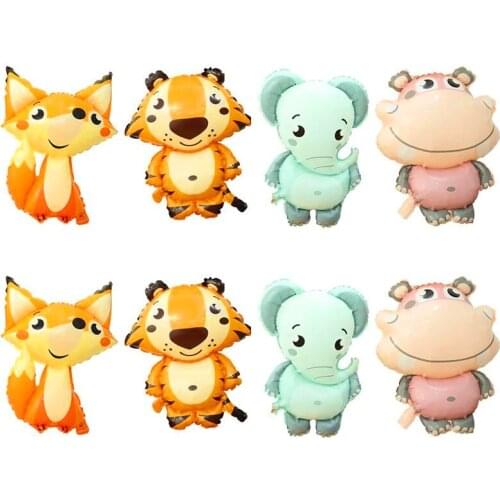 Birthday Party Decoration Aluminum Film Cartoon Animal Balloon Birthday Jungle Party Childrens Day Balloons Decorations