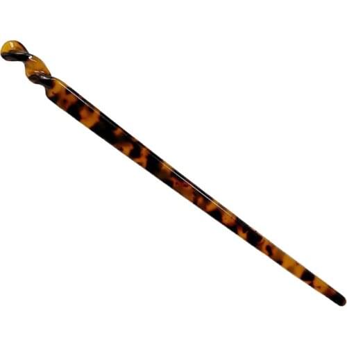 Vintage Acetate Hair Stick Tortie Leopard Print Chopsticks Hairpins Retro Bun Holder Chignon Pin Hair Styling Accessory