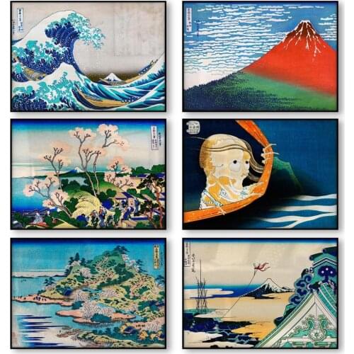 The Great Wave off Kanagawa Katsushika Hokusai Vintage Poster Print Picture Retro poster kraft paper