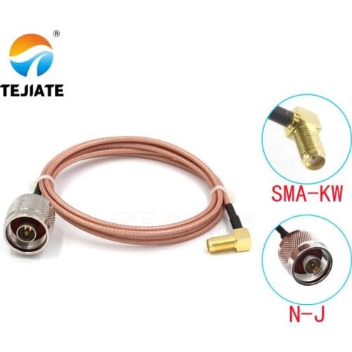 1PCS TEJIATE Adapter Cable N To SMA Type NJ Convert SMAKW 8-90CM 1M 1.5M 2M Length Connector RG316 Wire