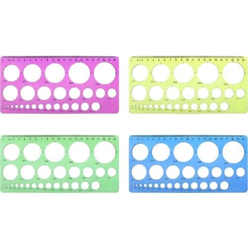 1PC Plastic Circles Geometric Template Ruler Stencil Drawing Tool Stationery For Student