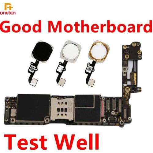 For iPhone 6G 6P Motherboard Good Working iCloud Clean Unlock Board High Quality 16G 64G Without Touch ID Mainboard