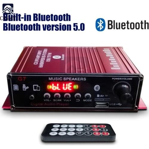 12V 400W 2.0 Channel HIFI Stereo Audio Amplifier Bluetooth Home Fidelity Amplifier For Mic SD USB FM Home Amplifier