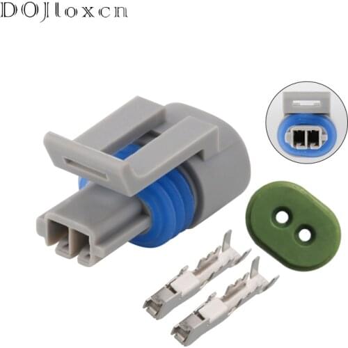 2/5/10/20/50/100/Sets 2 Pin Lntake Air Temp Temperature Sensor Plug Waterproof Electrical Wire Female Connector For GM 12162197