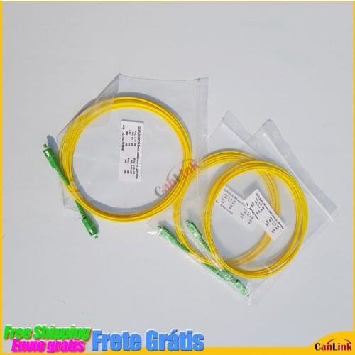 50pcs 1/2/3/5/10M SC APC-SC APC SM Simplex SX 3.0mm 9/125um SC/APC Fiber Optic Patch Cord Jumper Cable