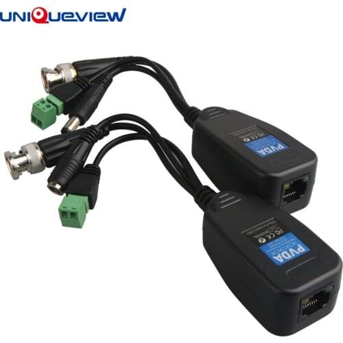 Power Video Data 3 IN 1 Passive Video Transceiver Connector CCTV BNC Video Balun for HD-TVI/CVI/AHD/Analog Camera