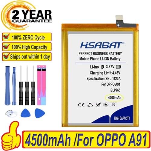 Top Brand 100% New 4500mAh BLP765 Battery for OPPO A91 Batteries + free tools