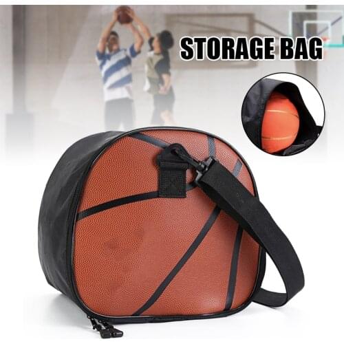 Shoulder Basketball Bag with Adjustable Shoulder Strap PU Double Zipper Large Capacity Suitable for Soccor Volleyball WHStore
