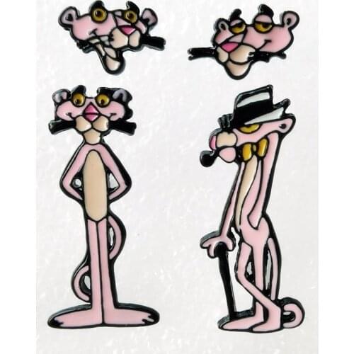 COSANER Pink panther Fashion Anime Cartoon Earring Stud Earrings Women Girls Kids Jewelry Birthday New Gift