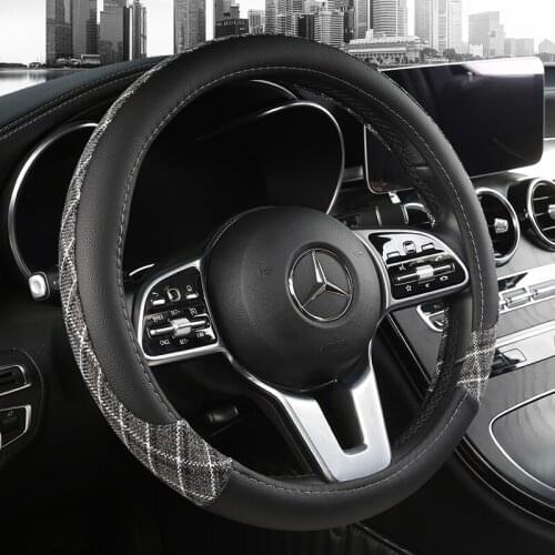 D Shape O shape Car Steering Wheel Cover Non-slip PU Leather for POLO GOLF 7 Scirocco Suzuki Swift Nissan Rogue High Quality