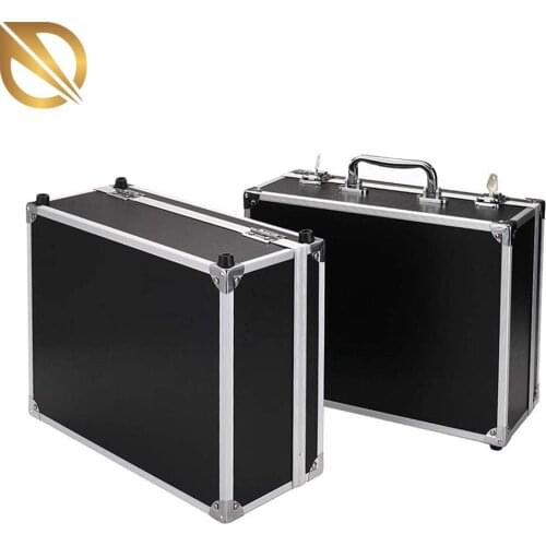 Tattoo Kit Box Case Tattoo Kit Case Box Lock Key Aluminum Makeup Travel Carry Box Storage Case with Sponge for Tattoo Supplies