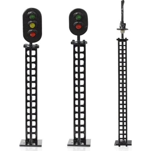HO Scale 1:87 Traffic Signal Lights Model 12V Led DIY Simulation Light Train Railway Layout Toys