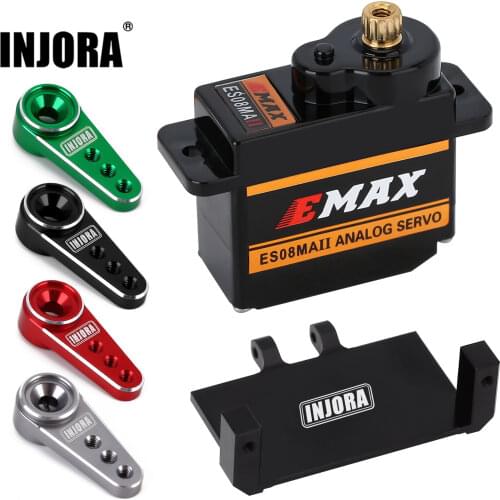 INJORA EMax ES08MA II 12g Analog Metal Gear Servo for RC Car Boat Model Parts Axial SCX24 Upgrade Parts
