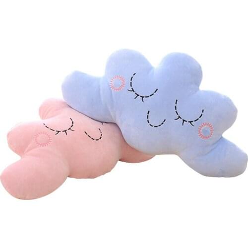 Ins Cloud Moon Star Raindrop Plush Pillow Soft Cushion Kawaii Cloud Stuffed Plush Toys For Children Baby Kids Pillow Girl Gift