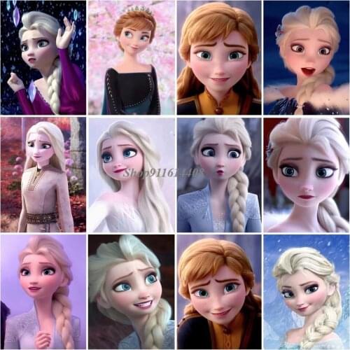 Disney Canvas Painting Anime Cartoon Frozen Elsa Anna Princess Posters and Prints Wall Art Pictures Girls Living Room Home Decor