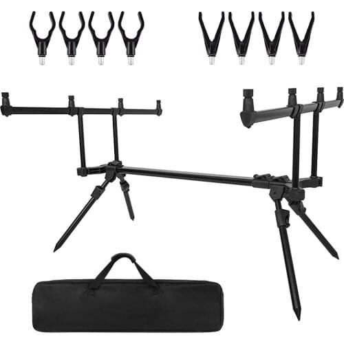 Lixada RY060 Adjustable Retractable Carp Fishing Rod Pod Stand Holder Fishing Pole Pod Stand Fishing Tackle Fishing Accessory